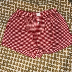 COPY - Red and white gingham shorts